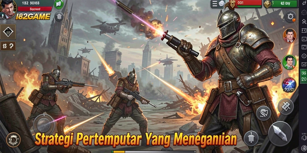 Tampilan menarik dari gameplay strategi 182GAME yang mendebarkan.