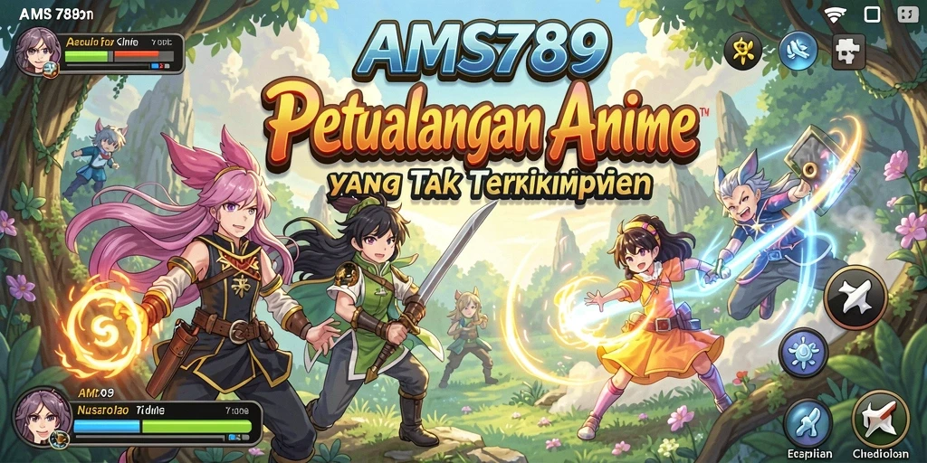 Tampilan gameplay Anime yang memukau dengan aksi karakter yang dinamis.