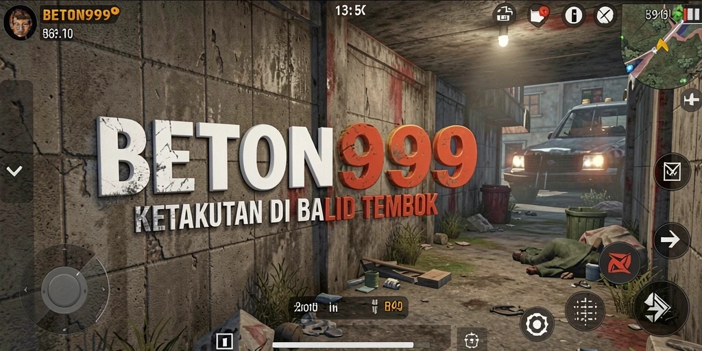 Screenshot BETON999 menampilkan gameplay menyeramkan di lokasi angker.