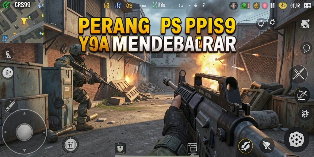 Tampilan gameplay CRS99 dengan aksi menegangkan di medan perang.