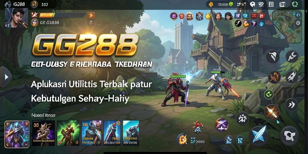 Tampilan utama GG288 dengan fitur utilitas yang menarik.