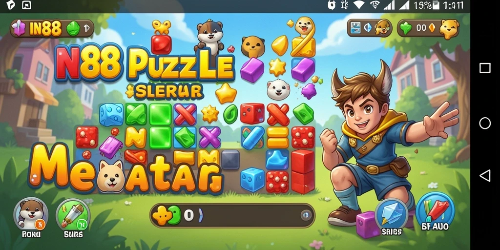 Tampilan gameplay IN88 yang menarik dengan berbagai puzzle menantang.