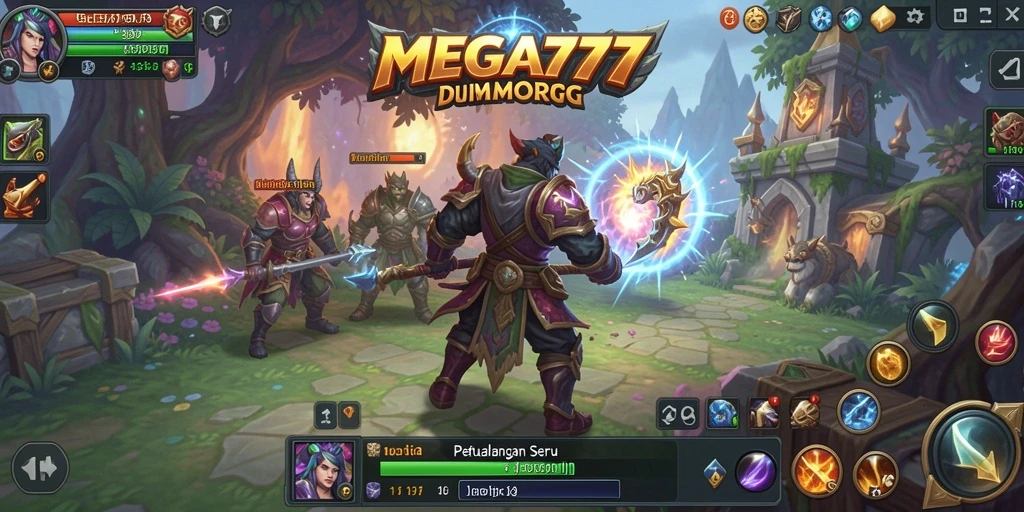 Tampilan menakjubkan dari gameplay MEGA777 yang seru.