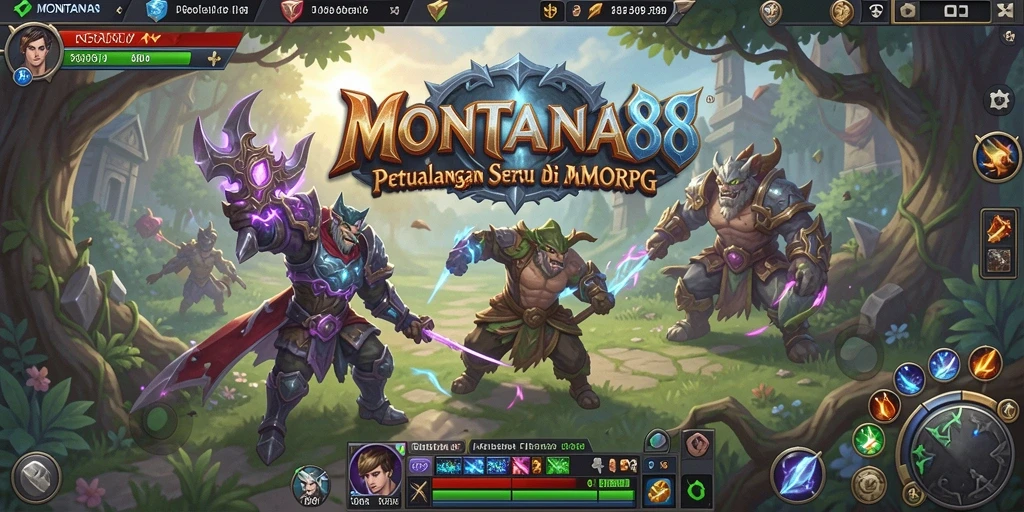 Screenshot gameplay MONTANA88 menampilkan aksi seru di dunia MMORPG.