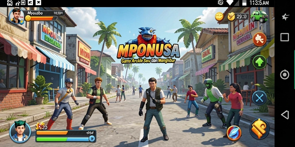 Tampilan gameplay MPONUSA yang seru dan mendebarkan.
