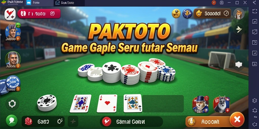 Tampilan gameplay seru PAKTOTO yang penuh tantangan Gaple.