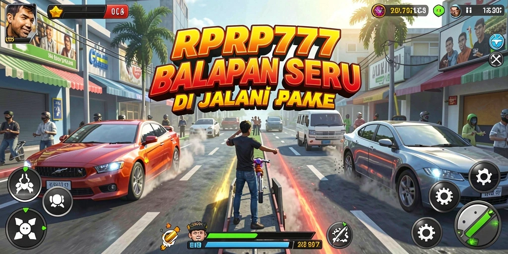 Tampilan gameplay menarik dari <strong>RPRP777</strong> saat balapan di berbagai trek.