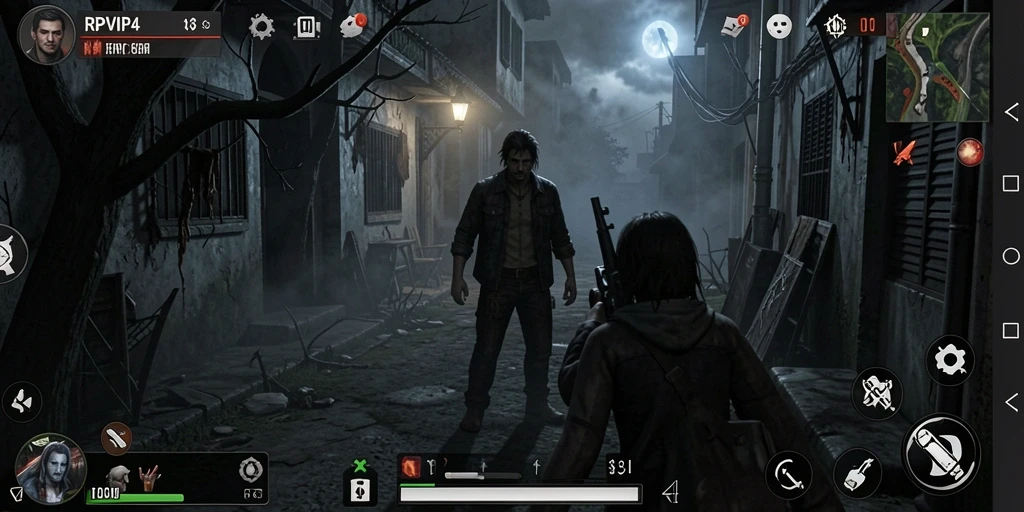 Tampilan gameplay menakutkan di RPVIP4 dengan suasana mencekam.