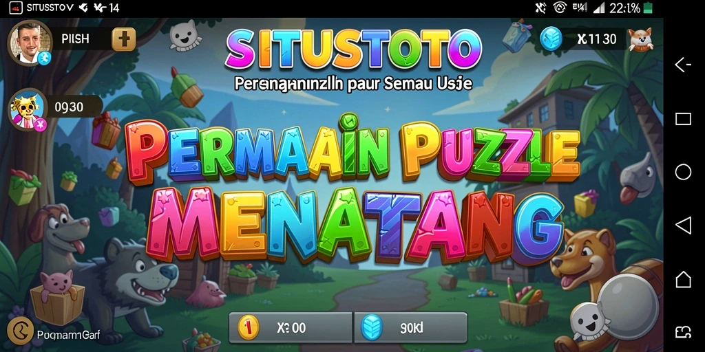 Tampilan gameplay SITUSTOTO dengan berbagai tantangan puzzle menarik.