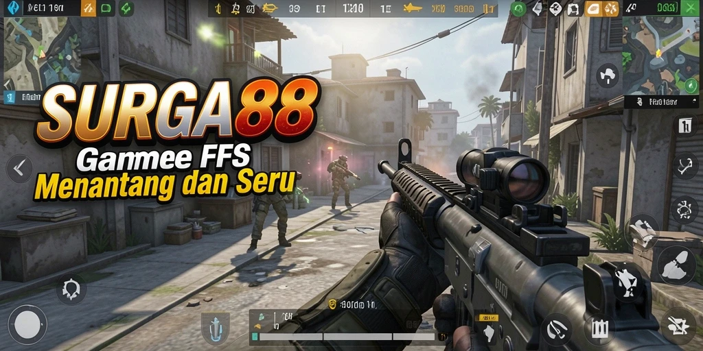 Tangkapan layar gameplay SURGA88 memperlihatkan aksi tembak-menembak yang mendebarkan.