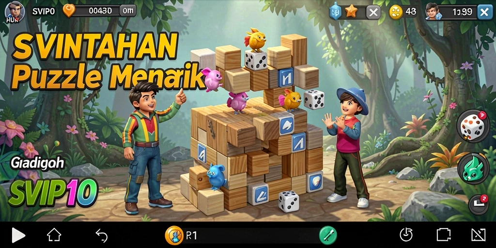 Screenshot gameplay SVIP10 menampilkan tantangan puzzle yang seru.