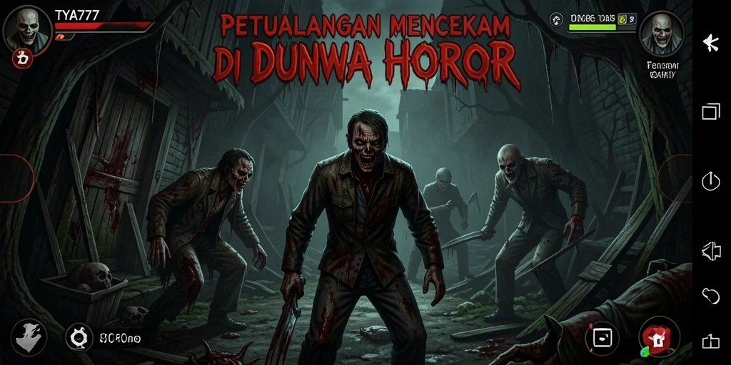 Gameplay menegangkan TYA777 dengan suasana horor yang mencekam.