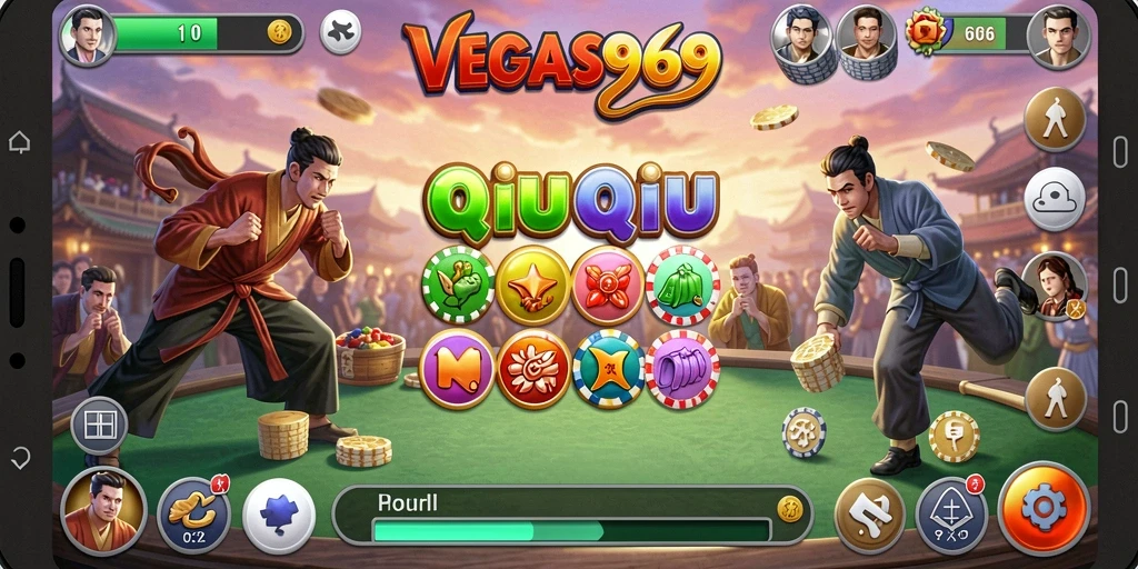 Tampilan gameplay QiuQiu yang menegangkan dan seru.