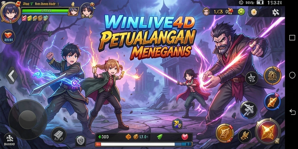 Gameplay WINLIVE4D menampilkan aksi seru di dunia Anime yang memukau.